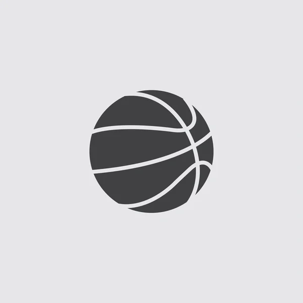 Icono de baloncesto en un diseño plano en color negro. Ilustración vectorial eps10 — Vector de stock