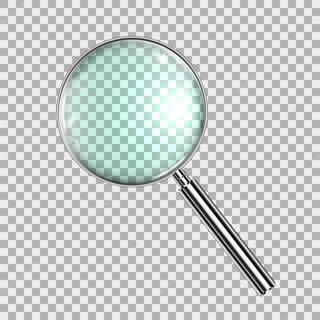 Magnifying Glass, With Gradient Mesh, Isolated on Transparent Background, With Gradient Mesh, Vector Illustration eps10