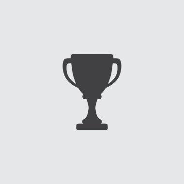 Kupa simge siyah renkli düz bir tasarım. Vektör çizim eps10