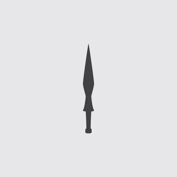 Meč ikona v rovném provedení v černé barvě. Vektorové ilustrace eps10 — Stockový vektor