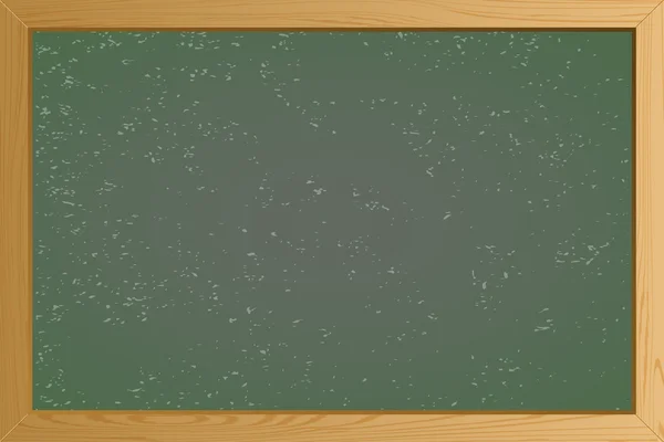 Empty Green school chalkboard background texture with frame vector. Template for your design. Vector illustration EPS10 — Stock Vector