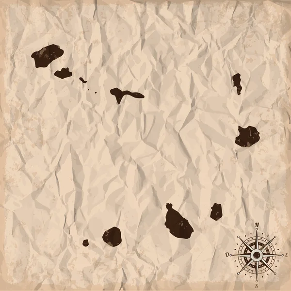 Cape Verde grunge ve buruşuk kağıt ile eski harita. Vektör çizim — Stok Vektör