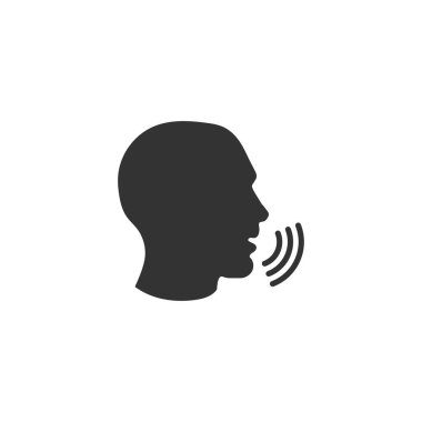 Basit dizaynlı hoparlör simgesi. Vektör illüstrasyonu