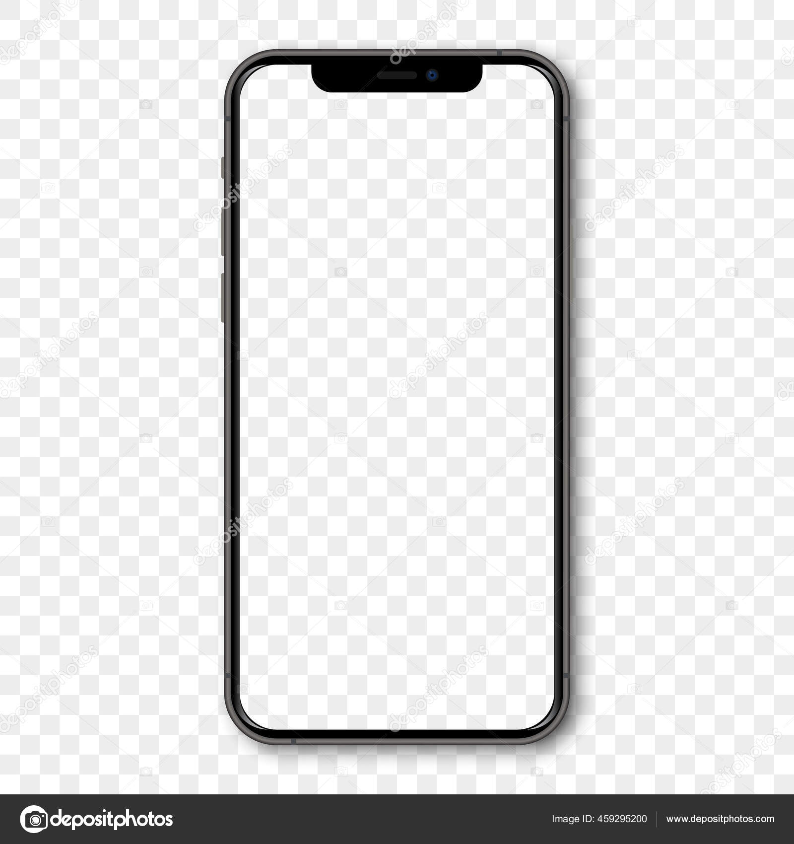 Black Iphone Mockup Blank Screen Shadow Stock Vector Image by ©stas11