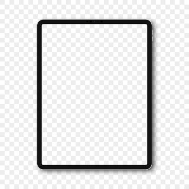Boş ekran ve gölge ile Ipad maketi