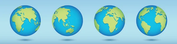Uppsättning Planeten Jorden Ikoner För Web Banner — Stockfoto