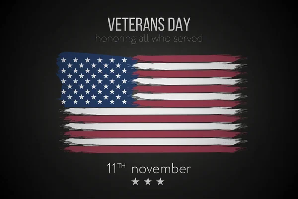 Veterans Day November Background Ink Usa Flag — Stock Photo, Image