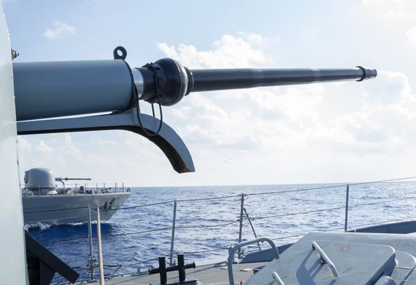 Two warships in sea — Stock Photo, Image