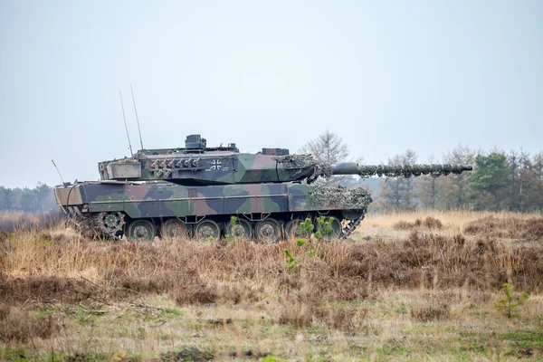 6 bir Alman ana muharebe tankı leopard 2 
