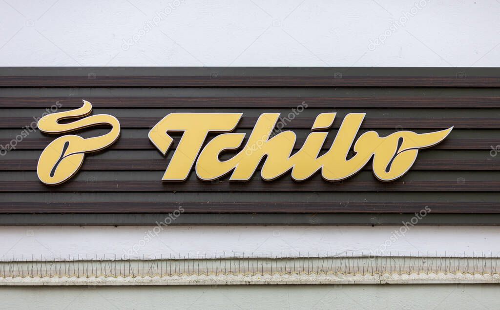 PASSAU / GERMANY - NOVEMBER 8, 2020: Tchibo branch. Tchibo is a German chain of coffee retailers and cafes known for its range of non-coffee products that change weekly.