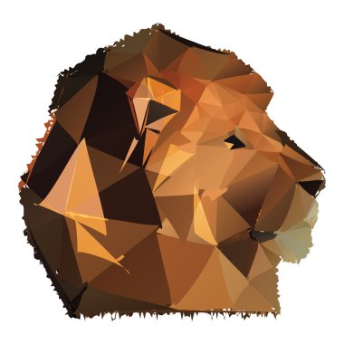 thewhite üzerinde üçgen aslan