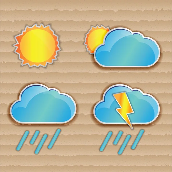 Conjunto de iconos meteorológicos — Vector de stock