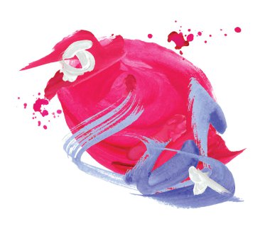 Özet tasarım suluboya fırça darbeleri kompozisyon elle boğulma