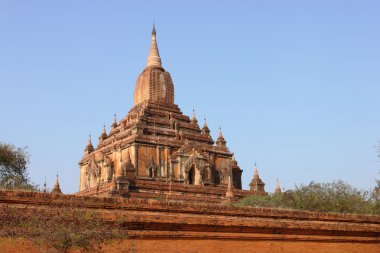 Sulamani, eski Budist tapınakları ve pagodadan Bagan, Myanmar