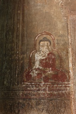 Antik fresk tablo, Buda, Bagan