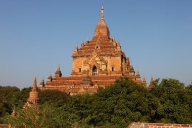 eski Budist tapınakları ve pagodadan Bagan, Myanmar