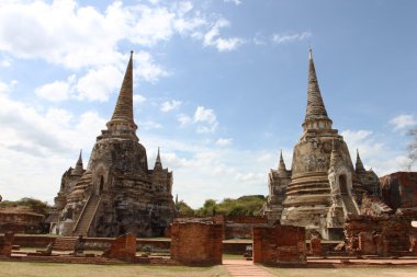 Wat Phra Si Sanphet. Ayutthaya Tarih Parkı, Tayland.