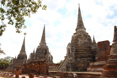 Wat Phra Si Sanphet. Ayutthaya Tarih Parkı, Tayland.