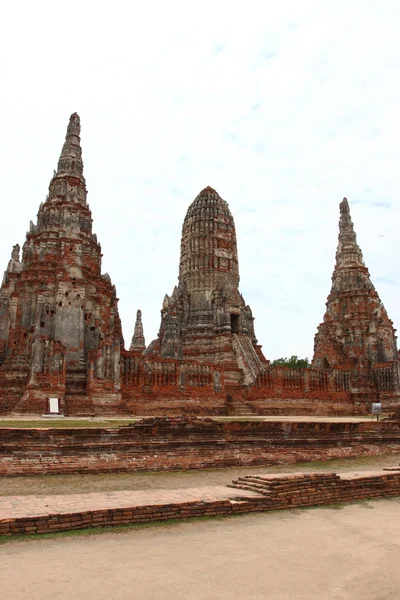 Templo de Chaiwatthanaram no Parque Histórico de Ayutthaya, província de Ayutthaya, Tailândia — Fotografia de Stock