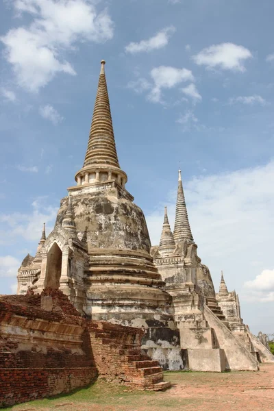 Wat Phra Si Sanphet. Ayutthaya történelmi park, Thaiföld. — Stock Fotó