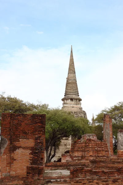 Wat Phra Si Sanphet. Ιστορικό πάρκο της Αγιουτάγια, Ταϊλάνδη. — Φωτογραφία Αρχείου