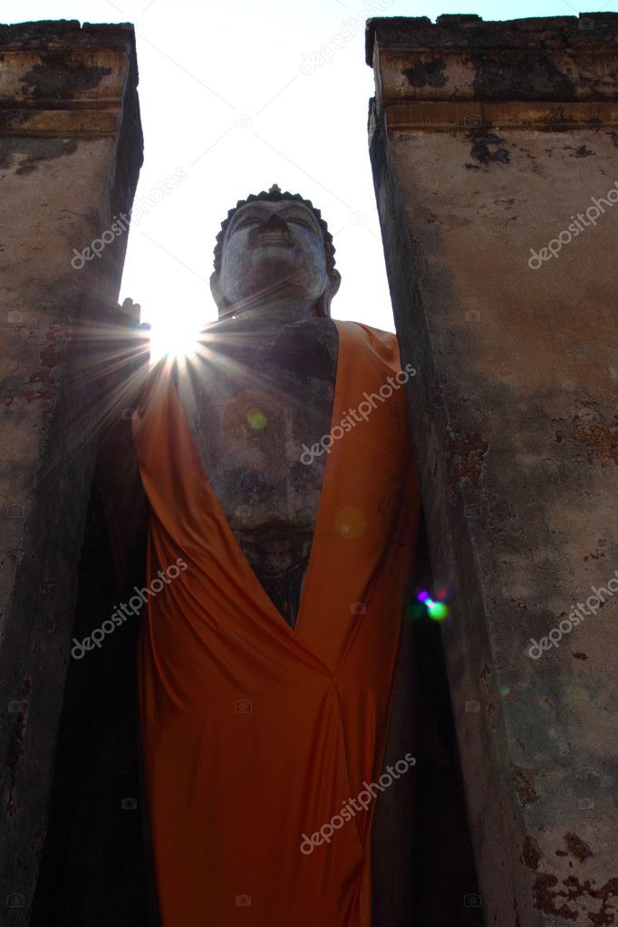 Buddha statue at wat Phra Si Ratana Mahaphat, Si Satchanalai, Thailand
