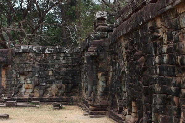 Terrasse der Elefanten, angkor thom, siem reap, Kambodscha — Stockfoto