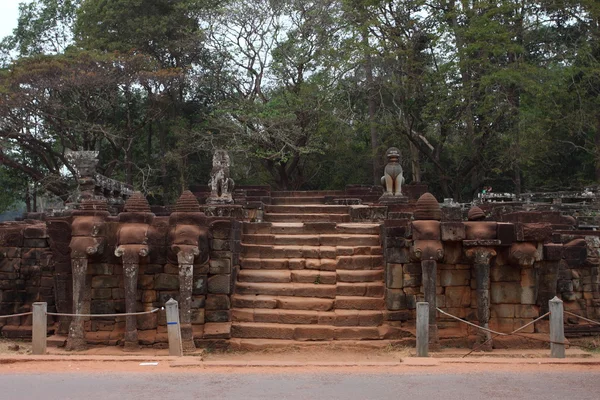 Terrasse der Elefanten, angkor thom, siem reap, Kambodscha — Stockfoto