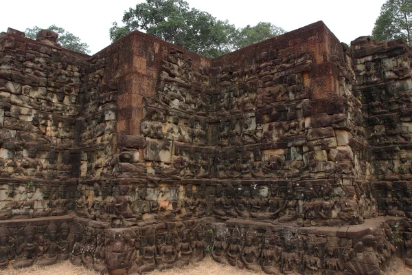 Terraço do Rei Leproso, Angkor Thom, Siem Reap, Camboja — Fotografia de Stock