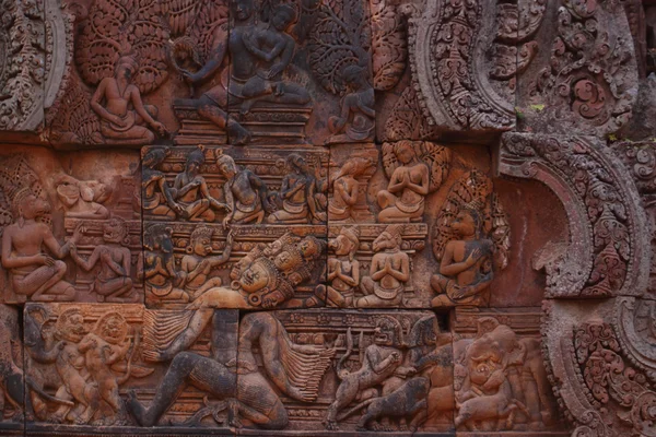 Chrám Banteay Srei v Angkor — Stock fotografie