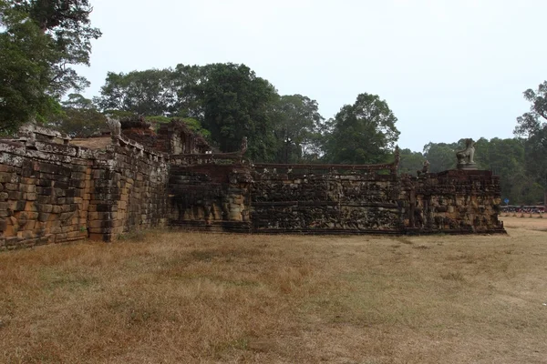 Terras van olifanten, Angkor Thom, Siem Reap, Cambodja — Stockfoto