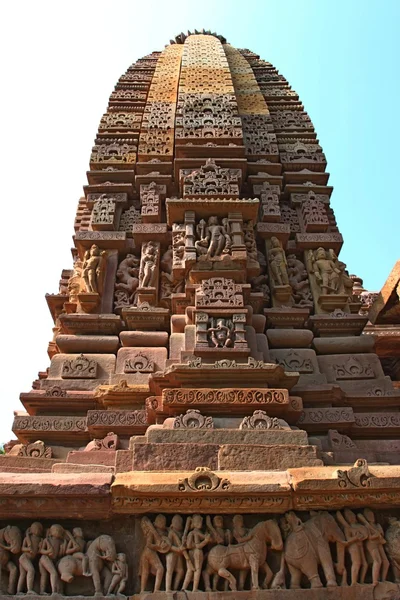 Khajuraho templomok és a erotikus szobrok, India — Stock Fotó