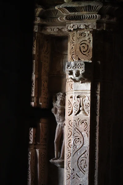 카 주 라 호 사원, 그들의 에로틱 한 조각, 인도 — 스톡 사진