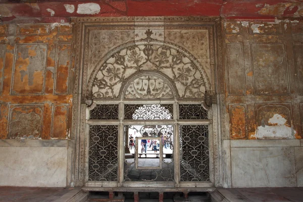 The Red Fort and its wall decorations — Stock Photo, Image