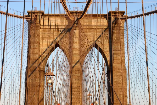 Γέφυρα του Μπρούκλιν Νέα Υόρκη κοντινό πλάνο — Φωτογραφία Αρχείου