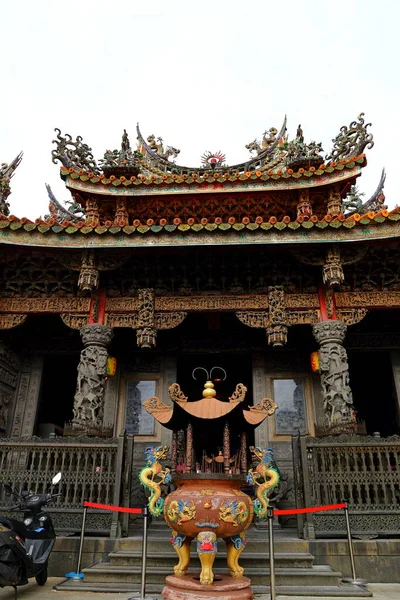 Sanxia Qingshui Zushi Tempel Met Uitgebreid Houtsnijwerk Sculpturen Nieuwe Taipei — Stockfoto