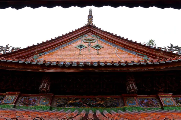 Templo Sanxia Qingshui Zushi Com Elaboradas Esculturas Esculturas Nova Cidade — Fotografia de Stock