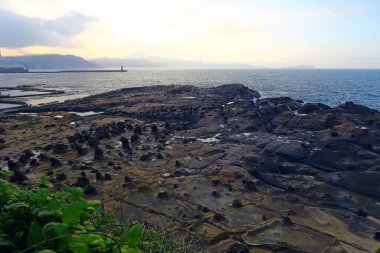 The rock formation of Heping Island Park in Keelung, northern Taiwan