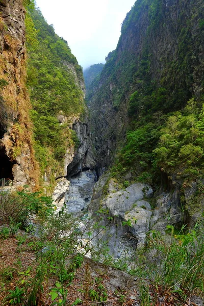 Jiuqudong Tunel Devíti Zatáček Národním Parku Taroko Xiulinu Hualien Tchaj — Stock fotografie