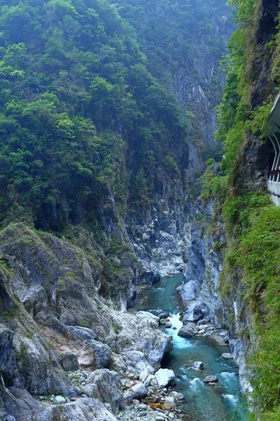 Jiuqudong Tunnel Neuf Virages Dans Parc National Taroko Xiulin Hualien — Photo