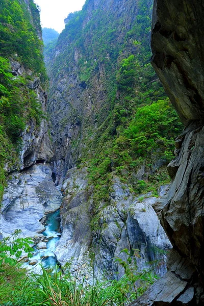 Tunnel Jiuqudong Nove Giri Nel Parco Nazionale Taroko Xiulin Hualien — Foto Stock