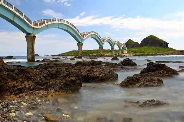 Sanxiantai Arch Bridge Eight Arched Bridge Sanxiantai Located Taitung Eastern — Stock Photo, Image