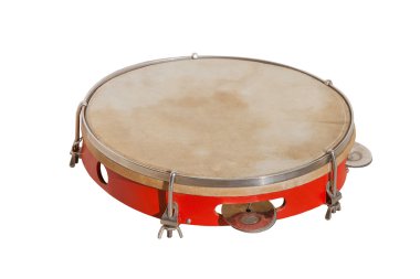 Klasik müzik enstrümanı beyaz arka plan üzerinde izole tef