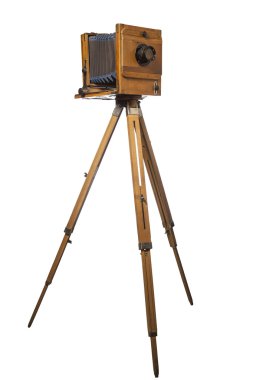 Vintage fotoğraf makinesi tripod üzerinde