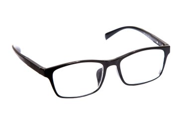 beyaz izole arka plan üzerinde siyah gözlük