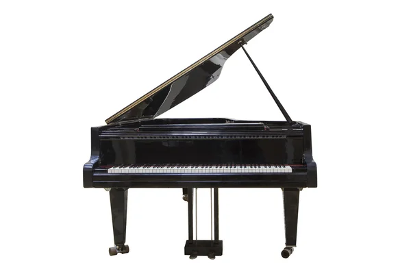 Piano negro de cola — Foto de Stock