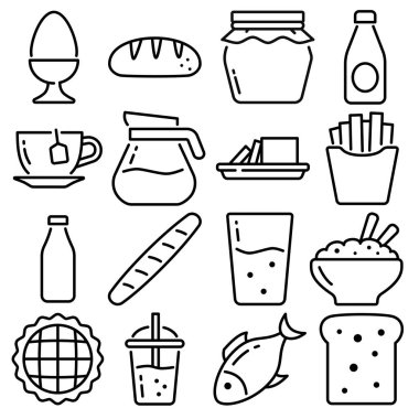 Yiyecek ve İçecekler Temel Simgeler Taslak Biçimini Ayarla (Bölüm 1)