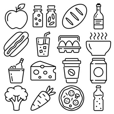 Yiyecek ve İçecekler Temel Simgeler Taslak Biçimini Ayarla (Bölüm 2)