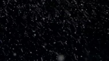 bir yerleşim için bir kar etkisi. Onun gerçek kar yağışı.