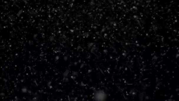 Copos de nieve disparan a través de la pantalla — Vídeos de Stock